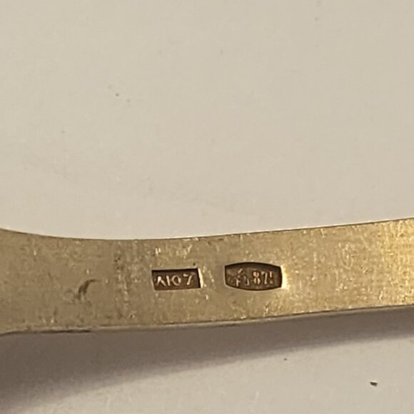 Vintage Soviet Era  AK7, 875 gilt silver , nielo enameled flowers tea spoons (6) - Picture 2 of 2
